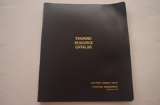 Northrop Aircraft Training Research Catalog Personnel Development in Binder picture