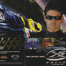 Vintage 1999 Jeff Gordon XS-Speed Racing 2-Pg Print Ad PS1 42x27cm EGM 115 picture