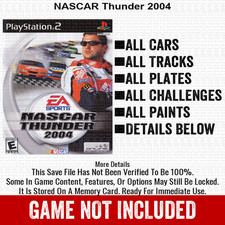NASCAR Thunder 2004 100% All Items PS2 Memory Card CHEATS picture