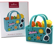 2026 Hallmark Ornament Relaxing at the Beach  Beach Bag Sun Keepsake picture