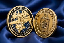 CIA U-2 Dragon Lady Challenge Coin - In God We Trust All Others We Monitor picture
