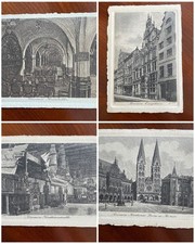 Vintage German Lithograph Postcards Bremen and Quedlinberg Fine Art YOU CHOOSE picture