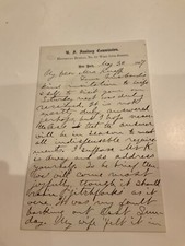 CIVIL WAR ERA US SANITARY COMMISSION LETTER 1867  BUREAU WEST 12th STREET. #93 picture