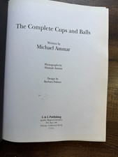 The Complete Cups And Balls 1998 First Edition By Michael Ammar No Dust Jacket picture