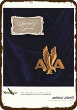 1946 AMERICAN AIRLINES Symbol Service Vintage Look DECORATIVE REPLICA METAL SIGN picture