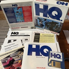 Microplay Command HQ PC Game 1990 IBM 3.5” Floppy Vintage CIB 1st Ed. RARE picture