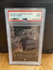 PSA 9 Graded 2024 Star Wars Unlimited C24 EN Darth Vader #002 Cert 133414484 picture
