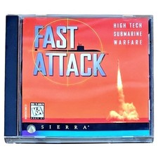 Sierra Fast Attack PC Game MS-DOS CD-ROM Submarine Simulator S688145 EUC picture