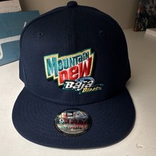 New Era 9FIFTY Mountain Dew Baja Blast Snapback Hat Navy Blue Deadstock picture