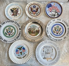 Vintage 1976 USA Bicentennial Collector Plates Lot of 8 Avon Wedgwood picture