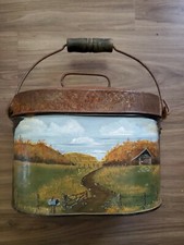 Vintage John Reed Goldminers Lunchbox. Handpainted Beautiful 😍  picture