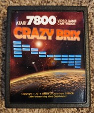 ATARI 7800 CRAZY BRIX HOMBREW RARE ATARIAGE 2011 by Bob DeCrescenzo picture