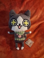 Japanese Monster Hunter Melynx Felyne plush cat Doll. Used, still has tag picture