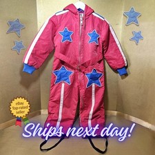 Montgomery Ward Kids Snowsuit Halloween Costume Sz 7 Ski Suit USA 1970's Retro picture