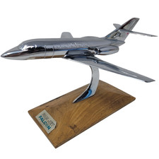 Pacific Miniatures PacMin Dassault Fan Jet Falcon Pan Am Chrome Desk Model Vtg picture