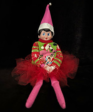 The Elf On The Shelf Pink - with sweater and tutu picture