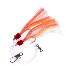 Shrimp Fly Rigs Hook Size 5/0, Yellow Red Color, 10 Pcs picture