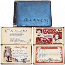 Vintage 1946 Carthay Center School Los Angeles Autograph Book Schoolday Memories picture