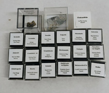 21 piece Rare Systematic Micromount Thumbnail Mineral Collection picture
