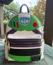 Loungefly Pixar Toy Story Buzz Lightyear Space Rangers Mini Backpack White picture