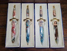Vintage Sunken Treasure Fantasy Mermaid Dagger Set 4 Pc Decorative, Gift Box picture