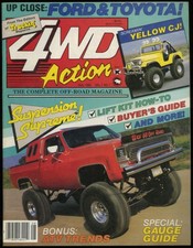 AUGUST 1985 4WD ACTION OFF-ROAD MAGAZINE #1, JEEP CJ, '84 GMC 4x4, FORD & TOYOTA picture