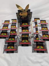 1995 Sports Time Playboy Chromium Cover Cards 20 unopened packs plus display box picture