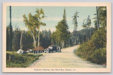 North Bay, Ontario Ferguson Highway Old Car PECO Postcard Unposted picture