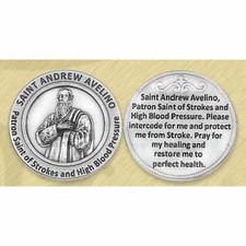 Saint St. Andrew Avellino - Prayer to Saint St. Andrew - Pocket Coin picture