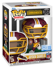 Funko Pop Jayden Daniels #357 NFL Commanders Exclusive + Protector PRESALE picture