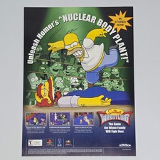 The Simpsons Wrestling PlayStation PS1 Authentic Magazine Ad picture
