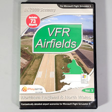 Flight Simulator X Microsoft CD-ROM VFR Airfields Vol 3 UK 2000 Scenery England picture