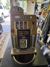 Vintage 1946 Mills Silver Falls Nickel Mechanical Slot Machine, Man Cave Casino picture