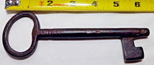 RARE Antique 17th-18thC Skeleton Key Hand Wrought Iron 6.25