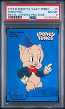 2024 Fleer Retro Looney Tunes PORKY PIG Retro PMG Precious Metal Gems Blue /50 picture