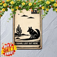 No Internet Dinosaur Pixel Game Disconnected Screen Humor Plaque Metal Tin picture
