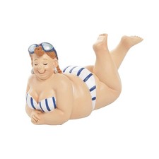 Beachcombers SS-BCS-20412 Resin Beach Lady on Tummy,Sculptures & Figurines, Blue picture