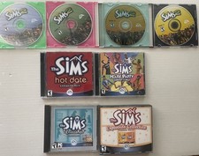 Lot of 11 PC, The Sims: Hot Date, House Party, Unleashed, Sims 2 (PC, 2001-5) picture