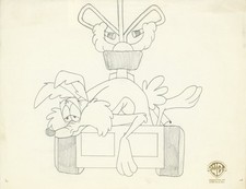 Wile E. Coyote Original Production Drawing-Chariots of Fur picture