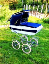 Mint Vintage 1970s Peg Perego 2-N-1 Convertble Baby Pram & Stroller System Italy picture