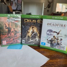 XBOX ONE 3 GAME BUNDLE, DEADFIRE,DUES EX,JAGGED ALIAN picture