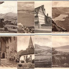 x8 LOT c1930s UK Landscapes RPPCs Lake District Wales Nash House Postcard picture