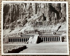 Vintage 1960's Original B&W Photo Temple of Hatshepsut Luxor Egypt 8x10 picture