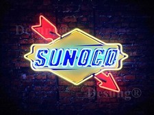 New Sunoco Gas Gasoline Station Neon Light Sign 24