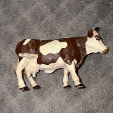 VTG Papo BROWN & WHITE SIMMENTAL COW Dairy Farm Animal 2003 Figure Realistic picture