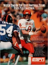 Vintage 1988 ESPN Football All-Pro Game Magazine Print Ad Original Promo Hawaii picture
