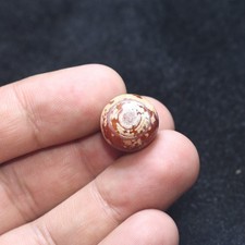 Genuine Ancient Tibetan Himalayan Carnelian Stone Lukmik Dzi Bead with Patina picture