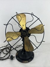 Antique 1925 Polar Cub 10”  Type H Electric Oscillating Fan, Fan Works Original picture
