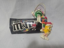 M&M's Milk Chocolate Candy Bag Ornament Green & Yellow M&M's picture