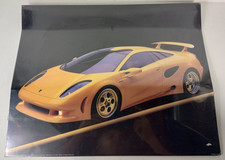Vintage 1995 Yellow Lamborghini Calà Concept Coupe Poster NoS Sealed Poster picture